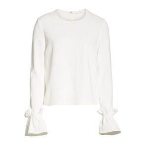 ALC Darden Ruffle Cuff Top Ivory White Size 8